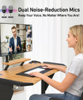 Total Game Changer 4K Center Screen Webcam With Punchy Mic And Lightning Autofocus positioned on a monitor during a video call.
