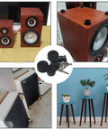 72Pcs Rubber Feet Set With Stainless Washer Screws Anti Slip Bumpers 3 Size Assortment installed on furniture and speakers