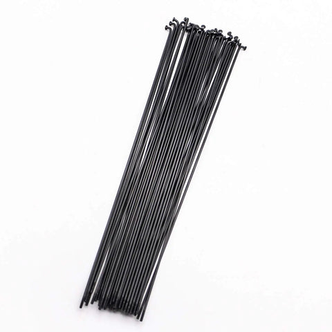 Black steel bicycle spokes from Dope Bicycle Spokes 14G 2Mm Diameter 36 Pack Steel Black And Stainless 80Mm To 297Mm Lengths With Copper Caps