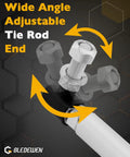 Beefed Up Adjustable Front Drag Link Kit For Riding Lawn Mowers Left Driver And Right Side Tie Rod End Flexible Steering Arm Upgrade For Smooth Toe Adjustment And Extended Tire Life Replaces 532194740 532194741 194740 194741 wide angle adjustable tie rod end