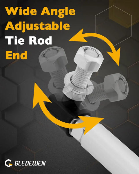 Beefed Up Adjustable Front Drag Link Kit For Riding Lawn Mowers Left Driver And Right Side Tie Rod End Flexible Steering Arm Upgrade For Smooth Toe Adjustment And Extended Tire Life Replaces 532194740 532194741 194740 194741 wide angle adjustable tie rod end