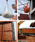 Rock Solid Heavy Duty Cargo Lifting Net With Tear Proof Polyester Webbing And Non Slip Hauling Straps For Secure Equipment Transport 3 By 3 Meter Mesh lifting cargo in various environments.