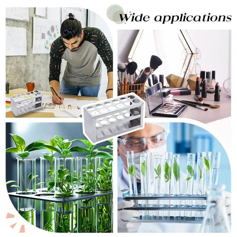Stainless Steel 12 Hole Test Tube Rack 21mm Diameter Three Tier Lab Stand for Classroom and School Use in diverse settings