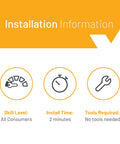 Installation information for Refrigerator Water And Ice Filter Replacement For Frigidaire ULTRAWF PureSource Ultra And WF3CB.
