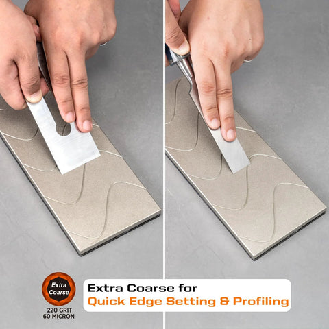 SHARPAL 145H diamond lapping plate, 10 x 4 in, extra-coarse 220 grit, for flattening whetstones