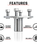 Premium 4X4 Go Kart Live Axle Hubs 2 Pack, stainless steel hub with four bolts, designed for DIY and compatibility.