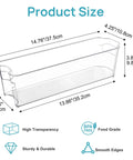 Snag These Dope Clear Breastmilk Storage Bins For Freezer And Fridge featuring clear polyethylene size details 14.8x4.3x3.8 inches.