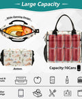 Lunch Bag With Watercolor Cowgirl Desert Mountains Cactus Design Reusable Insulated Cooler Tote Adjustable Shoulder Strap Big 12L Capacity