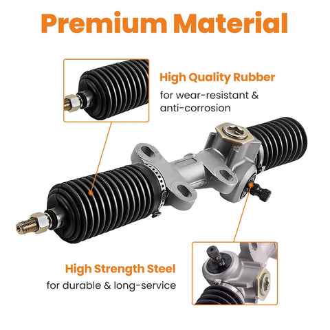 Steering Gear Box Assembly For 1984 To 2004 Club Car Golf Cart DS Carryall Turf Gas And Electric Rack And Pinion Replacement part focus on rubber and steel materials.