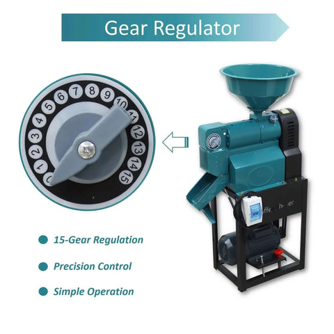 Commercial Coffee Cocoa Bean Huller And Dehuller Peeling Machine With 330 Pounds Per Hour Capacity, speed control gear
