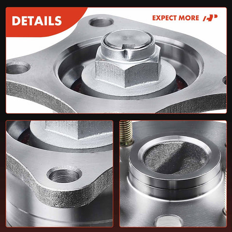 Close-up of Two Rear Wheel Bearing And Hub Assembly 5 Lug Compatible With Toyota Corolla 1993 To 2002 Chevrolet Prizm 1998 To 2002 Geo Prizm 1993