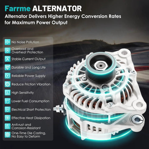 Beefed Up 100 Amp 12V Car Alternator Replacement For Mazda CX 5 CX 3 MX 5 Miata Mazda 3 6 Toyota Yaris iA Scion iA High Output