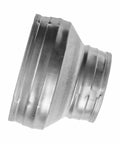 Beefy 5 To 4 Inch Duct Reducer Increaser Galvanized Steel Vent Pipe Adapter For HVAC And Dryer Vent Systems Round Metal Coupling Connector For Exhaust Fans Bathroom Ventilation And Kitchen Hoods. Side view of 5 to 4 inch galvanized steel duct reducer.