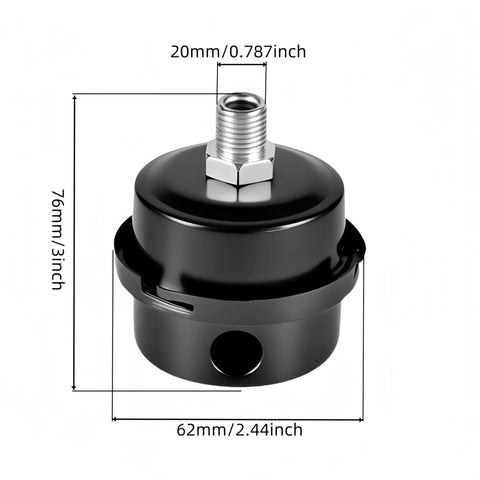 Half Inch Thread Air Compressor Silencer Filter With 20mm Metal Muffler Shell For Heavy Duty Noise Reduction, front view