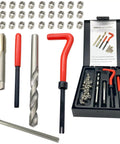 Thread Repair Kit 5-16-18 Inch With Helicoil Inserts And Taps Kit, HSS Drill Bits, 30-Piece Auto Repair Tool Set Open View