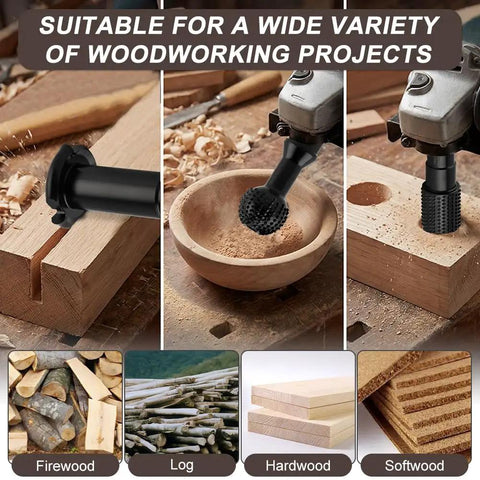 3 Piece Sphere Rotary Burr Set For Wood Carving And Grinding Upgraded Ball Gouges With 5/8-11 Thread Fits 4-1/2 Inch And 5 Inch