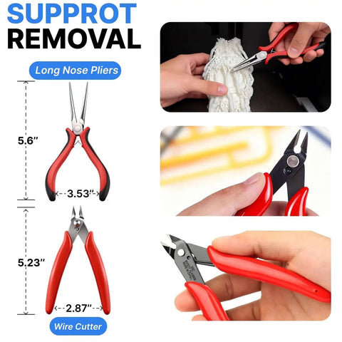 All In One 3D Printer Tools Kit for Beginners 40 Pcs FDM Printer Accessories Including Long Nose Pliers and Wire Cutter