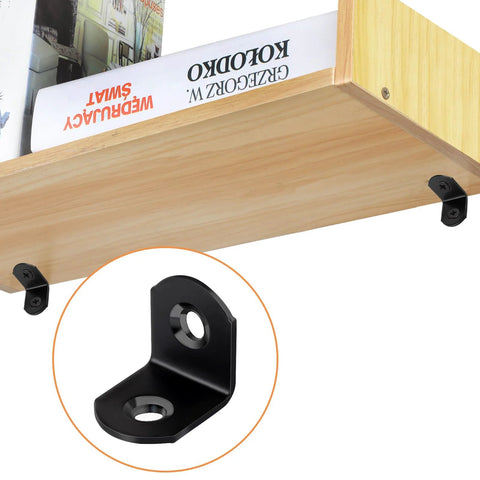 Stainless Steel L Bracket Corner Brace Set With 40 Pieces And 80 Screws 90 Degree Right Angle Brackets for wooden shelf installation