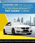 BMW 4 Series car with compatibility list for M-Sport Front Bumper Tow Hook Cover Pearl White Part 51118061005 easy install