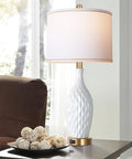 Must Have 2 Pack White Ceramic Table Lamps With 3 Way Dimmable Touch Control USB Ports And Linen Shade 27 Inch Modern