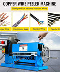 Automatic Electric Wire Stripper With 370W Motor Beast Workhorse For 1.5 To 38Mm Wires featuring aluminum body with hand crank