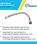 1 Inch To 1 Inch FIP And 24 Inch Corrugated Stainless Steel Flexible Water Heater Connector No Fuss Push To Connect Brass Fitting