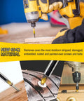 Heavy Duty Screw Extractor Set With Titanium HSS 6542 Bits for getting rid of broken bolts, rusted screws, and stripped nuts