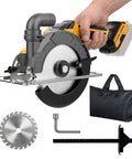 6 Inch Brushless Cordless Circular Saw Compatible With DeWalt 20V Max Battery For Smooth Wood Cuts And DIY Projects with accessories