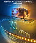 HDMI 2.1 AI Sync Box 2 With RGBWIC For 55 To 65 Inch TVs Delivers 8K 60Hz And 4K 144Hz, screen and lighting sync with 75 LEDs/m