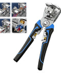 Heavy Duty Automatic Wire Stripper And Crimping Pliers showing professional grade steel tool with ergonomic grips for efficient use.