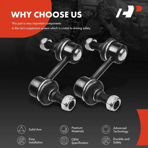 Front Sway Bar End Links 2 Piece Set For Nissan Pathfinder Armada Titan Infiniti QX80 QX56 Stabilizer Links 2004-2019