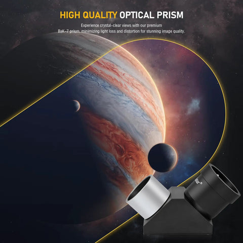 1.25 Inch 90 Degree Erecting Prism For Telescopes Optical Prism Not A Mirror Delivers Upright Left Right Corrected Image