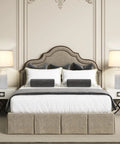 Set Of 2 White Ceramic Table Lamps 24.5 Inches Tall 3 Way Dimmable Bedside Lights With White Drum Shade beside bed