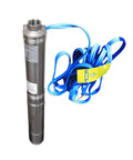 Deep Well Submersible Pump 1/2 HP 110V 60 Hz 25 GPM 150 ft Head Stainless Steel 4 Inch Well Pump with blue cable