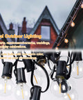 Ultra Long G40 Outdoor String Lights 200Ft With 105 Shatterproof LEDs 5 Spare Waterproof Patio Lighting for cafe bistro