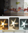 Remote Pairing Required, Socket Light Ceiling Fan With Light No Fuss Setup, showing dimming and color temperature options