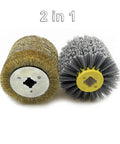 Kick Ass Woodworking Polishing Wheel Brush Set With 120 MM Outer Diameter And 100 MM Length for smooth sanding and wood grinding.