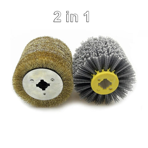 Kick Ass Woodworking Polishing Wheel Brush Set With 120 MM Outer Diameter And 100 MM Length for smooth sanding and wood grinding.