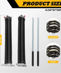 Beefy Pair Of Garage Door Torsion Springs 0.218 X 2 X 28 Inches For A Solid Spring System Upgrade image showing size and details.