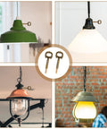 Antique brass lamp turn-knob switch keys, 4-pack with 1/2" extensions for floor and table lamps, Amazon.