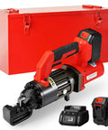 Loschen Cordless Electric Hydraulic Rebar Cutter With Li-ion Battery for portable handheld cutting, featuring a sleek design and charger.