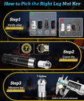 How to choose Beefy Eight Piece Spline Lug Nut Socket Set For Wheel Lock Removal Including Five Point Lug Nut Key And Sockets For Five, Six, Seven And Twelve Spline Nuts Built For Aftermarket Wheels And DIY Auto Projects guide.