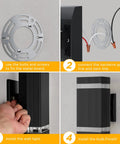 Installation steps for 2 Pack Dusk To Dawn Outdoor Wall Lights Up And Down IP65 Waterproof Aluminum Exterior Fixtures