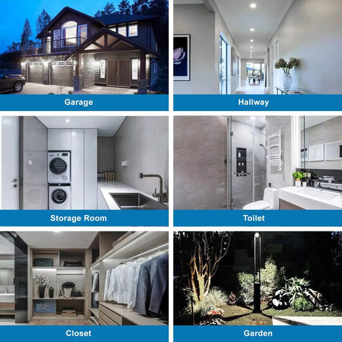 Motion Sensor Light Bulb 6 Pack, Dusk To Dawn Indoor Security Lamp, 13W Equivalent To 100W, 1000 Lumens, E26 Base, 6000K Daylight, PIR Infrared Motion Detection, Easy Plug And Play, Bright White Lighting for garage, hallway, closet and garden use