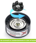 Extractor Blade Replacement For 600W And 900W Pro Series Blenders With Silicone Gasket Seal Ring shown disassembled
