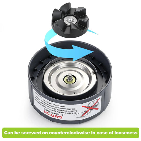 Extractor Blade Replacement For 600W And 900W Pro Series Blenders With Silicone Gasket Seal Ring shown disassembled