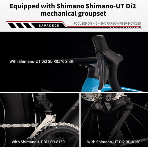 SLR8 Ultegra Full Carbon Road Bike With Shimano 105 R8170 24 Speed Set Di2 shifters and derailleurs on T1000 frame