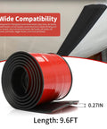 Heavy Duty Self Adhesive Boat Keel Guard And Badass Hull Armor Strips For Fiberglass Aluminum Fishing Vessels Black, 9.6FT roll.