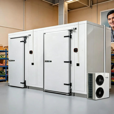 Shop Grade Modular Walk In Cooler And Freezer Combo For Restaurant Food Storage Quick Snap Together Insulated Cold Room Kit.