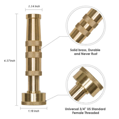 Heavy Duty 304 Stainless Steel Garden Hose Extension 100 Feet With Brass Nozzle Flexible And Lightweight Kink Free Metal Hose Reel Connector.